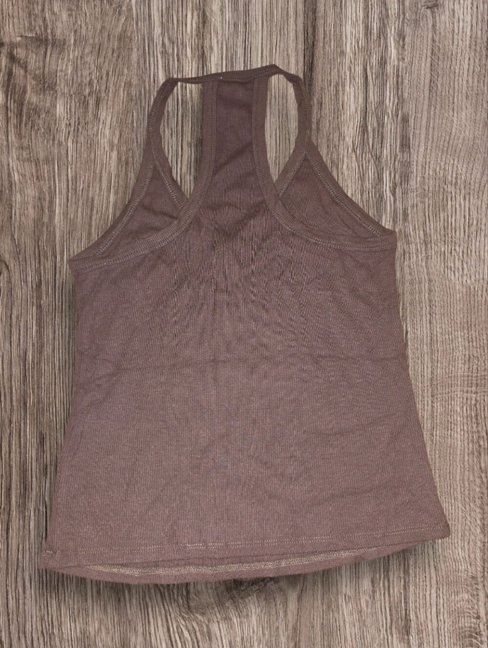 Olivaceous Brown Ribbed Racerback Tank